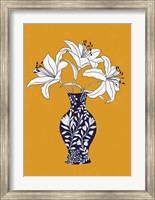 Framed Lily On Yellow
