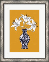 Framed Lily On Yellow