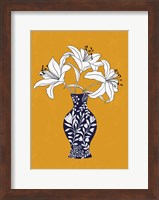 Framed Lily On Yellow