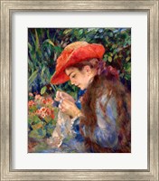 Framed Marie-Therese Durand-Ruel Sewing, 1882