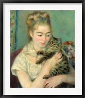 Framed Woman with Cat (Femme au chat), 1875