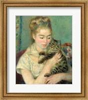 Framed Woman with Cat (Femme au chat), 1875