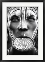 Framed Tribal Beauty - Ethiopia, Mursi People