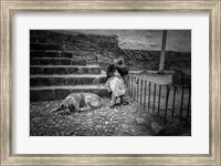 Framed Portrait of a Woman and her Dog
