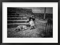 Framed Portrait of a Woman and her Dog