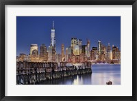 Framed Manhattan Skyline at night
