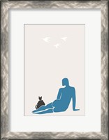 Framed Woman and Cat