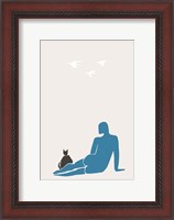 Framed Woman and Cat