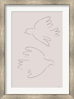 Framed Two Doves