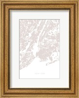 Framed New York Map