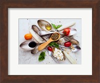 Framed Spoons & Salad