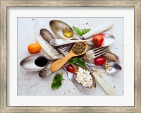 Framed Spoons & Salad