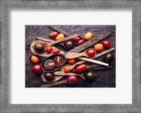 Framed Spoons & tomatoes