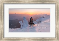 Framed Snowboarder and his Dog