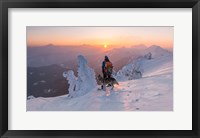 Framed Snowboarder and his Dog