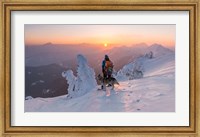 Framed Snowboarder and his Dog