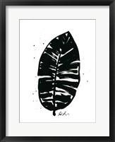 Inked Leaves III Framed Print