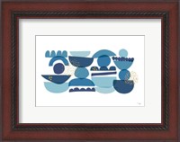Framed Crowded Forms blue I
