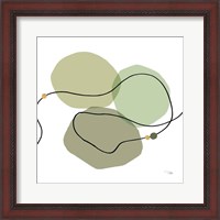 Framed 'Sinuous Trajectory green II' border=