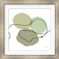 Framed 'Sinuous Trajectory green II' border=