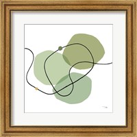 Framed 'Sinuous Trajectory green III' border=