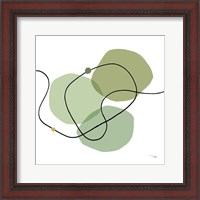 Framed 'Sinuous Trajectory green III' border=