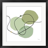 Framed 'Sinuous Trajectory green III' border=