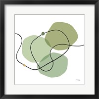 Sinuous Trajectory green III Framed Print