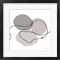 Framed 'Sinuous Trajectory grey II' border=