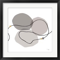 Framed 'Sinuous Trajectory grey II' border=