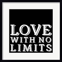 Framed 'In Black & White Sentiment IV-No Limits' border=