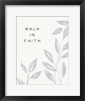 Serene Sentiment VIII-Walk in Faith Framed Print
