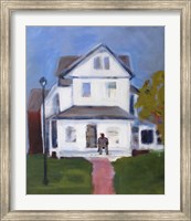 Framed Figure with White House