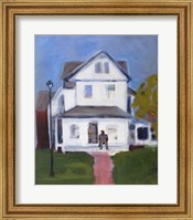 Framed Figure with White House