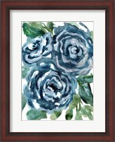 Framed Gentle Roses Blue