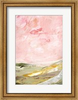 Framed Green and Pink Hills II