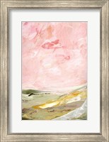 Framed Green and Pink Hills II
