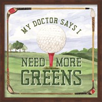 Framed Golf Days I-More Greens