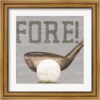 Framed 'Golf Days neutral V-Fore!' border=