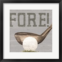 Framed 'Golf Days neutral V-Fore!' border=