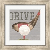 Framed 'Golf Days neutral VIII-Drive' border=