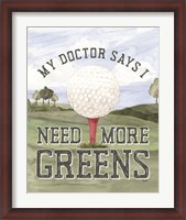 Framed Golf Days neutral portrait I-More Greens