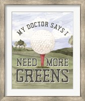 Framed Golf Days neutral portrait I-More Greens
