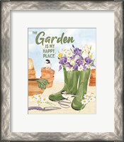 Framed 'In My Garden XVI' border=
