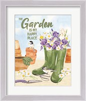 Framed 'In My Garden XVI' border=