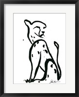 Inked Safari I-Cheetah Framed Print