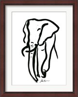 Framed Inked Safari II-Elephant