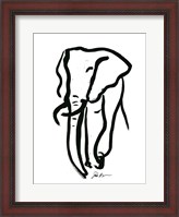 Framed Inked Safari II-Elephant
