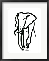 Framed Inked Safari II-Elephant