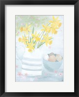 Framed Daffodils and Speckled Eggs